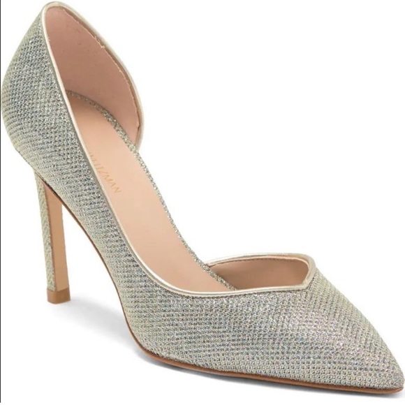 STUART WEITZMAN Avenue Metallic Pump Size 8 - Picture 1 of 10